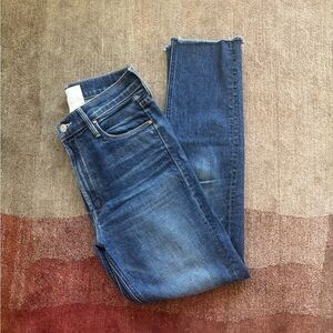 MOTHER 'The Dazzler Ankle Fray' Jeans in Painfully Obvious - Sz 26